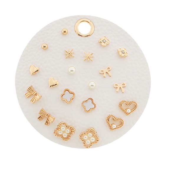 Multi Style 10 Pair Studs Set - Picture 1 of 1